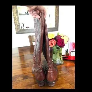 Born burgundy boots best sale